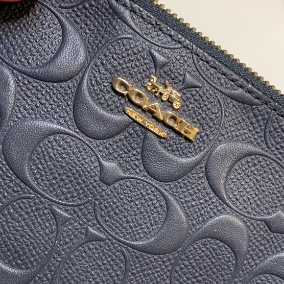 Coach Embossed Black Wristlet - Picture 6 of 6